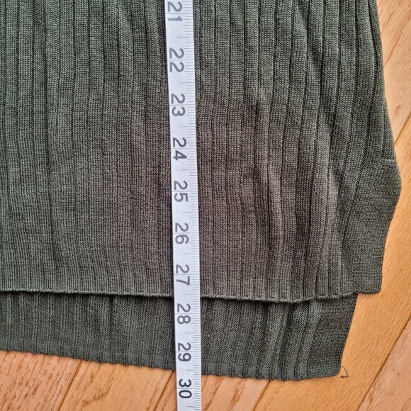 Michel Studio Forest Green Rib Knit Turtle Neck Sweater Long Sleeve 2X - Picture 10 of 11